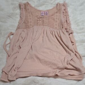 Love on a Hanger Peach Lace Blouse